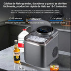 Maquina De Hielo Fabricador de cubo 16kg/24hr 120w Con Pantalla Tactil