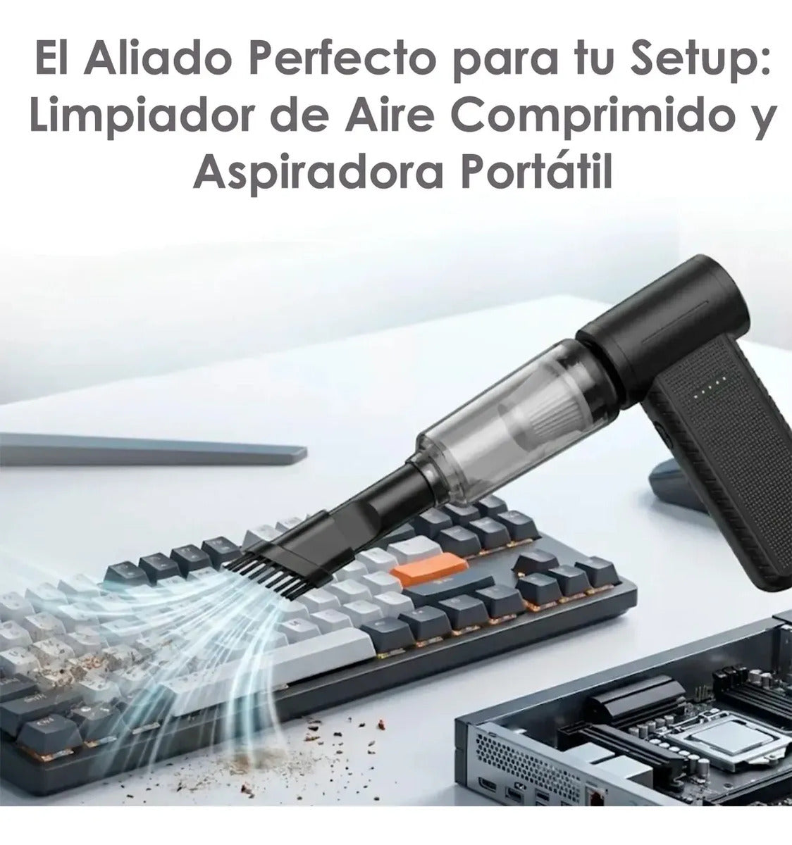 Aspiradora Y Soplador Para Auto Oficina 2en1 Turbo De 200watts 130mil/Rpm