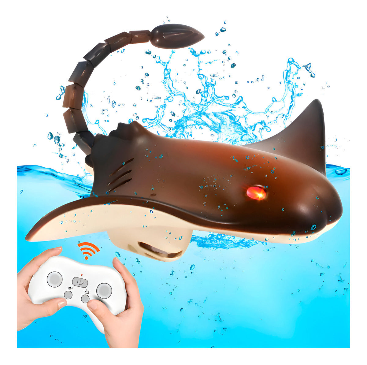 Juguete A Control Remoto Mantarraya Acuatico Recargable 35Cm