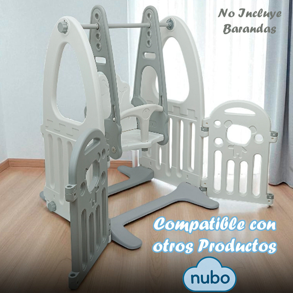 Columpio Bebé Ajustable Nubo De 4 Niveles Altura Juegos