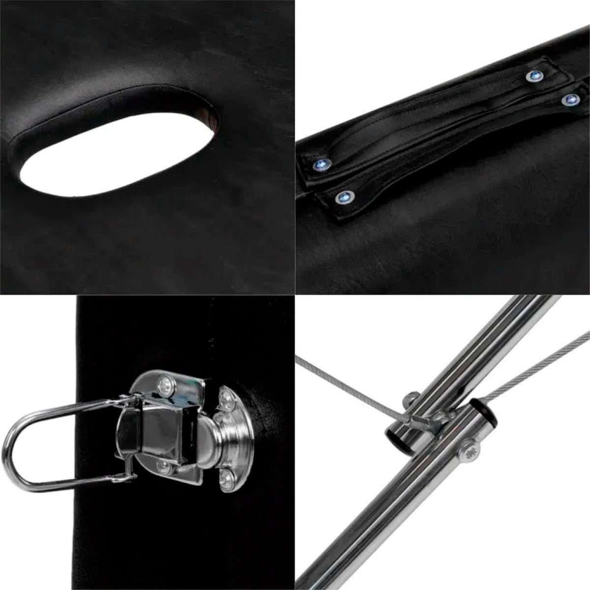 Camilla Cama Masajes Klinik 200kg Aluminio Plegable Acolchada Negro