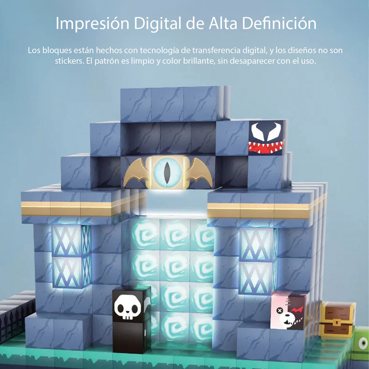 Bloques Magnéticos Tipo Minecraft Underworld 190pc Y 17 De Luz