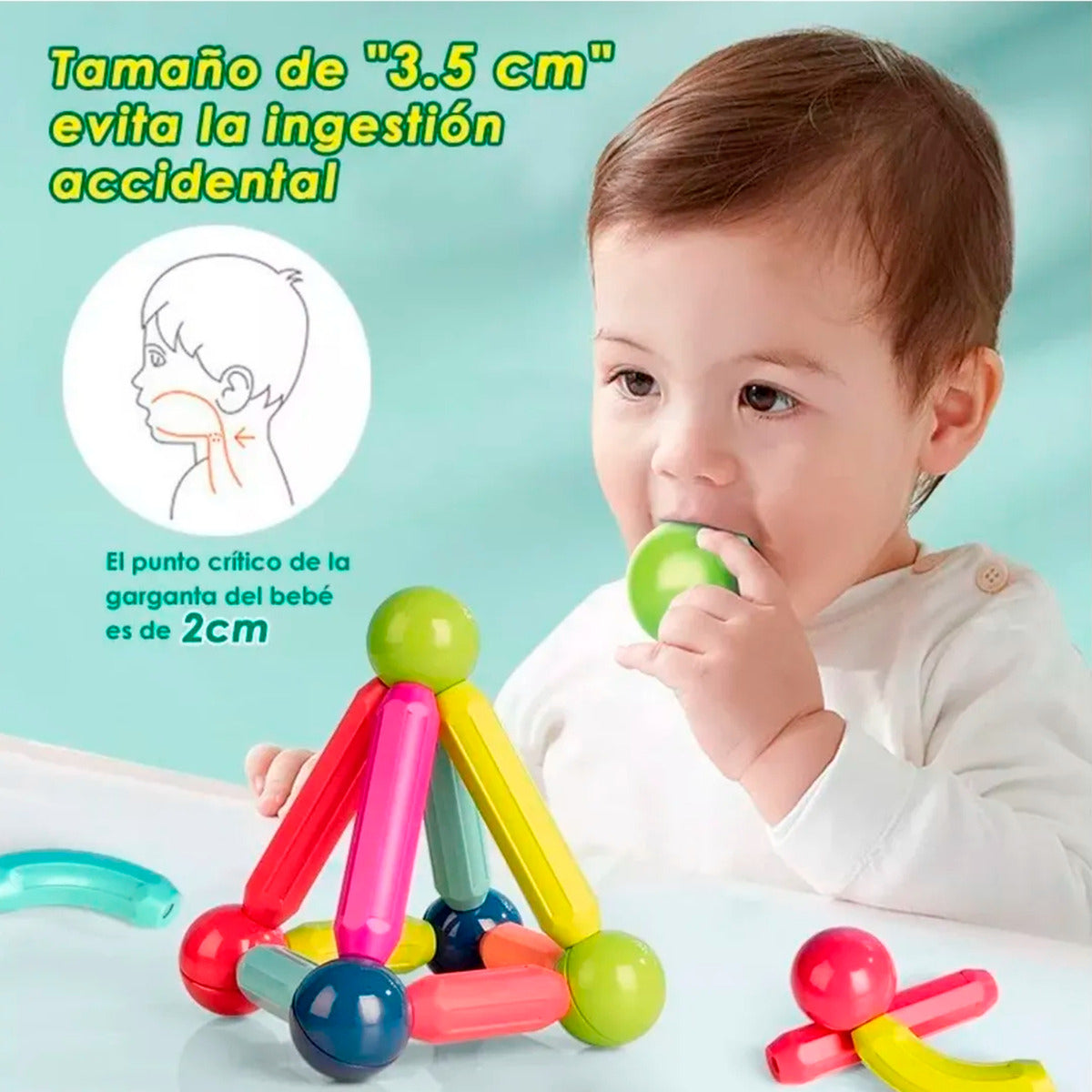 Bloques Magneticos 2 en 1 De Varillas 3D De 84 piezas Con Balde No Tóxico