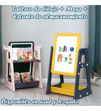 Pizarra Dibujo Para Niños Y Mesa De Trabajo De 4 Niveles Rosa Nubo