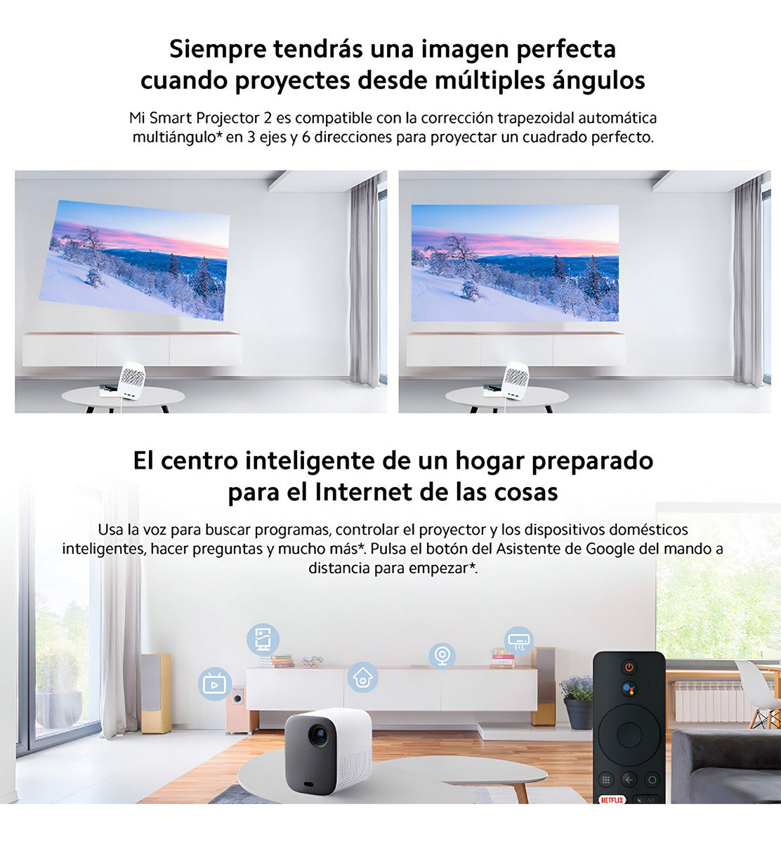 Proyector Xiaomi Mi Smart Projector 2 Eu Hdmi 4k Blanco