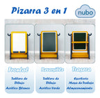 Pizarra Dibujo Para Niños Y Mesa De Trabajo 4 Niveles Azul Nubo