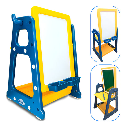 Pizarra Dibujo Para Niños Y Mesa De Trabajo 4 Niveles Azul Nubo