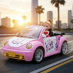 Auto Convertible A Control Remoto Muñeca Princesa Niña Batería Rosa