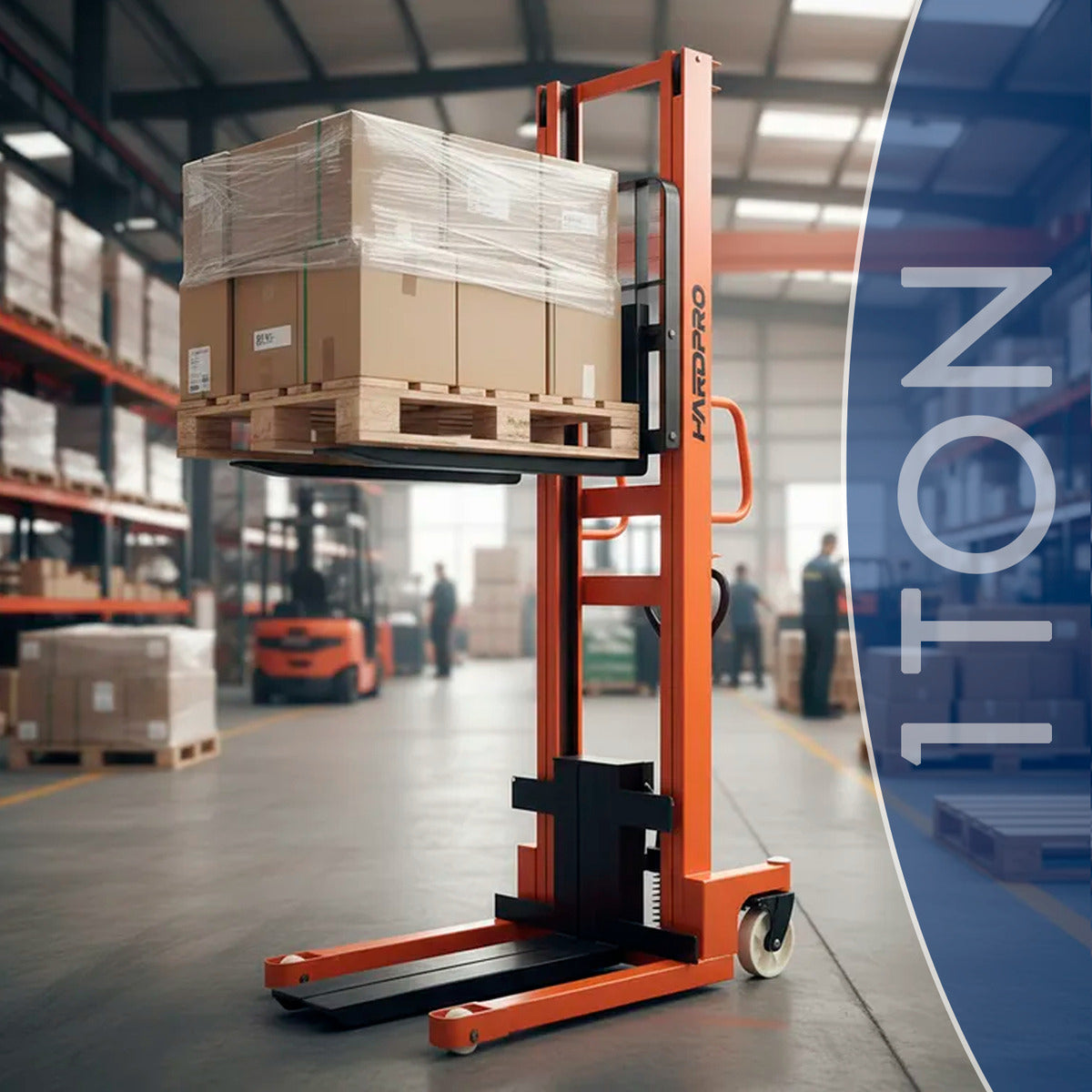 Apilador Hidráulico De Carga Manual Hardpro 1 tonelada 1,6mt