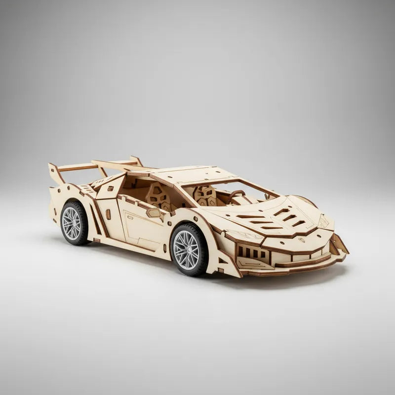 Puzzle 3d Auto Lamborghini Madera Armable 114pcs Didactico