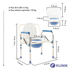Silla De Baño Inodoro Ducha Portatil Klinik Adulto Mayor
