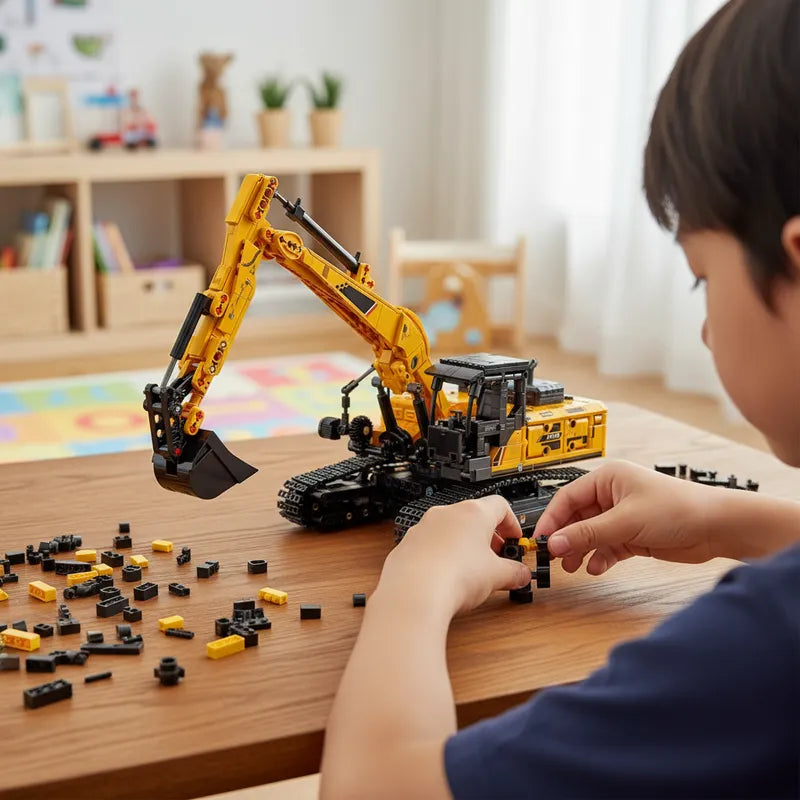 Juguete Armable Excavadora 1022 Pzs Didáctico Escala 1:26