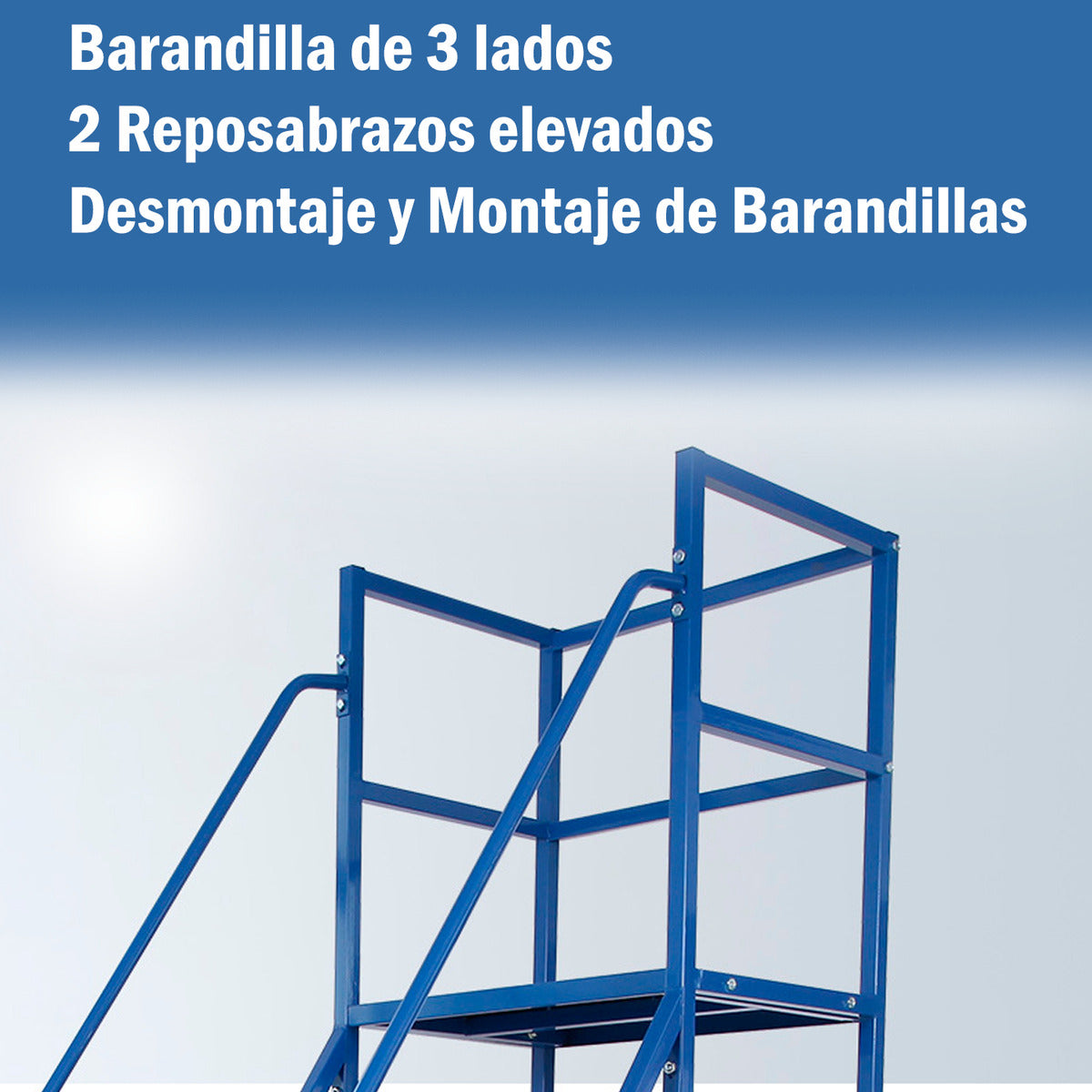 Escalera Industrial Tipo Avión De 10 Peldaños Con Plataforma De  2,5m 550kg