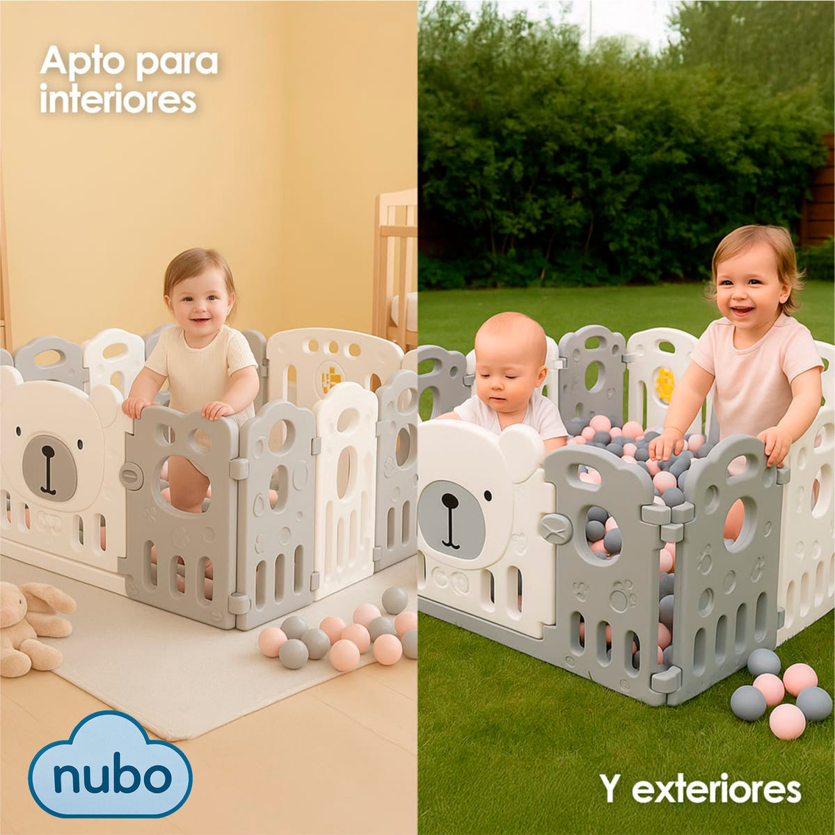 Corral Juegos Bebe Infantil Nubo Premium De 155x192cm Armable