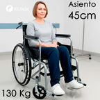 Silla De Ruedas Geriatrica Con Freno Plegable 45cm