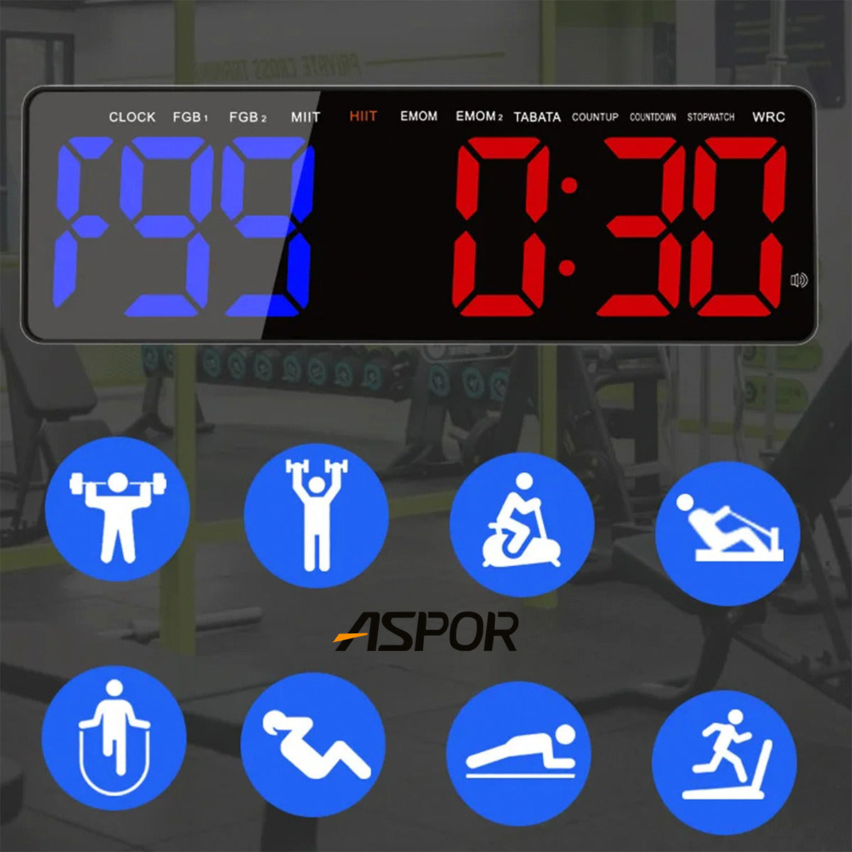 Reloj Cronometro Fitness Gimnasio Con Control 11 Modos