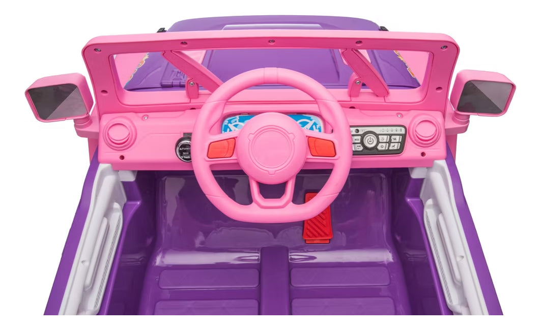 Auto Electrico Montable Jeep Niñas Todoterreno A Bateria De Alta Duracion Rosa