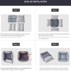 Cama Para Perro Lavable Antideslizante Y Tela 109X76CM