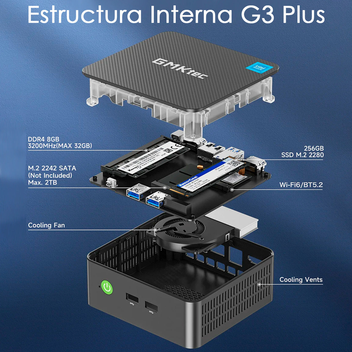Mini Pc Gmktec M3 Plus N150 512gb 16gb 4k Dual Hdmi Ddr4