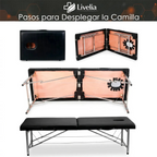 Camilla De Masajes Plegable Profesional Cama De Acero Soporta 200kg