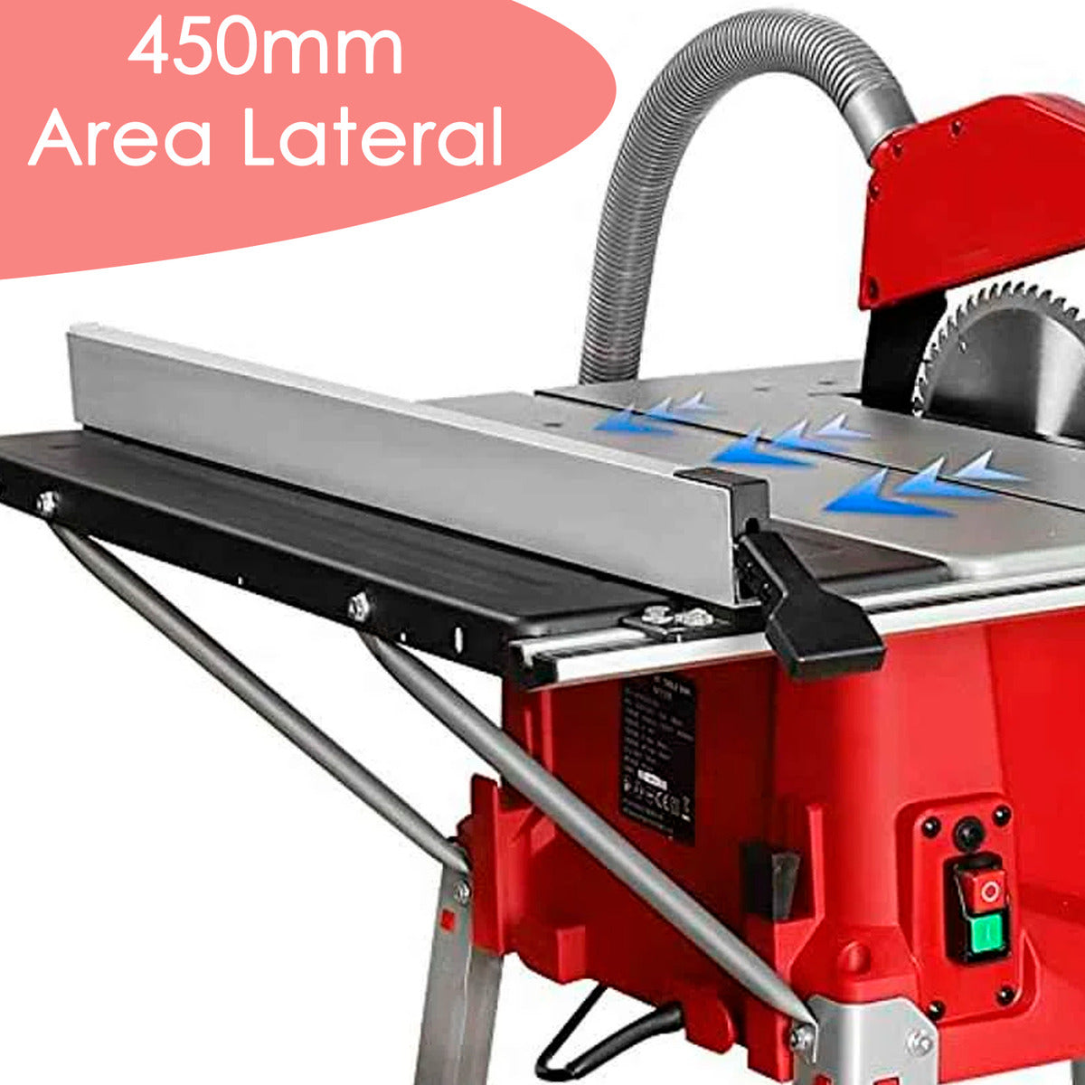 Sierra De Banco Vertical Mesa Herramienta De 2400w 4500rpm Con Disco 254mm