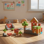 Bloques Construcción Niños Tipo Minecraft 100pcs 6 Muñecos