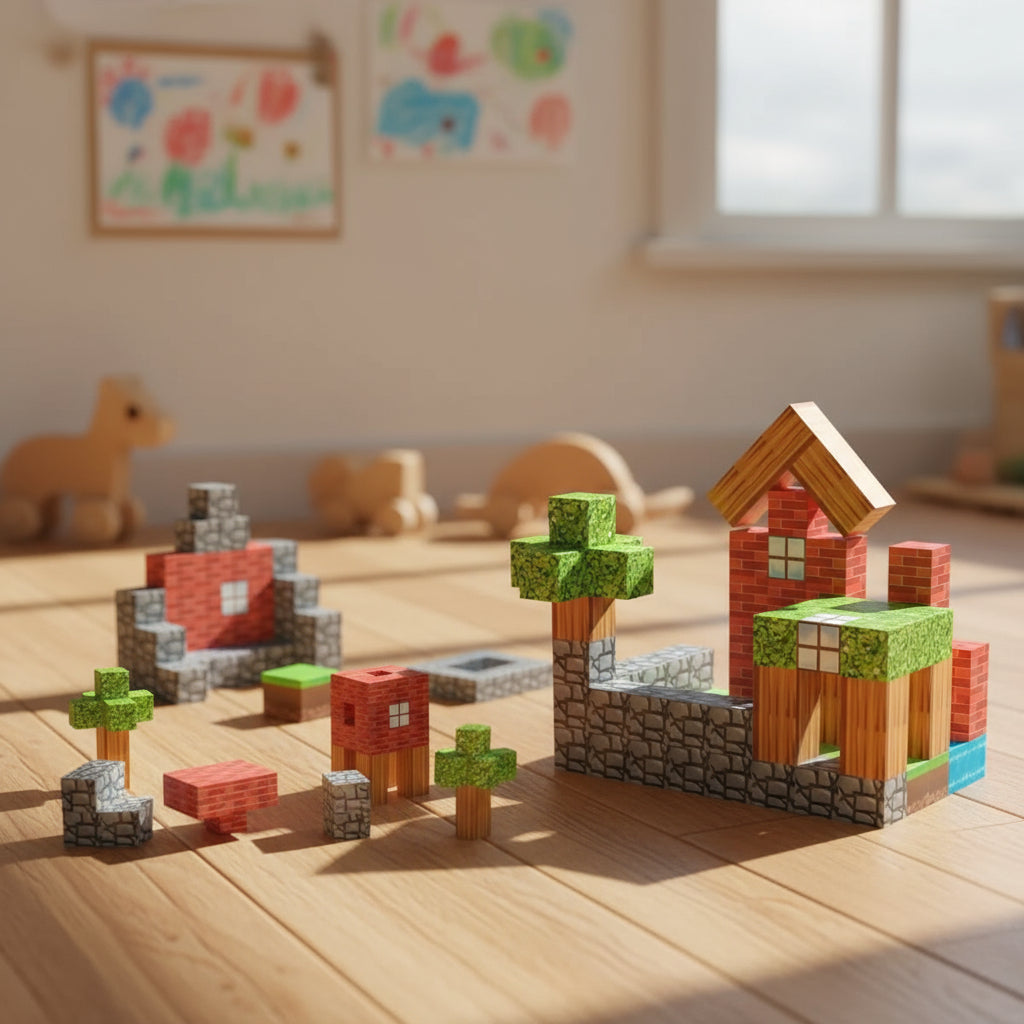 Bloques Construcción Niños Tipo Minecraft 100pcs 6 Muñecos