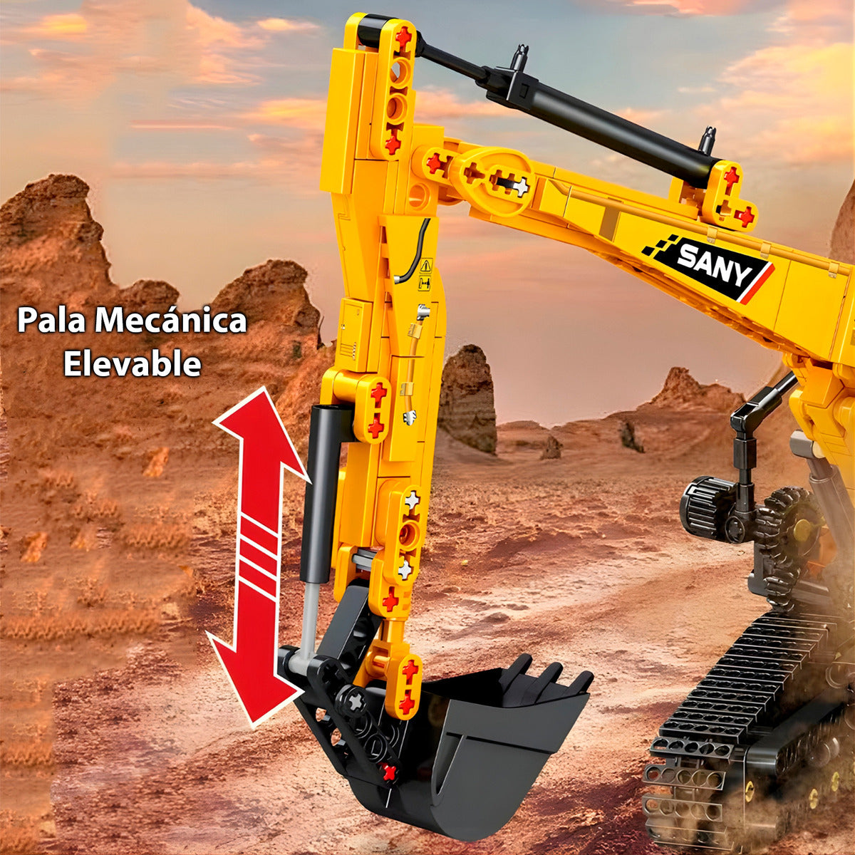 Juguete Armable Excavadora 1022 Pzs Didáctico Escala 1:26