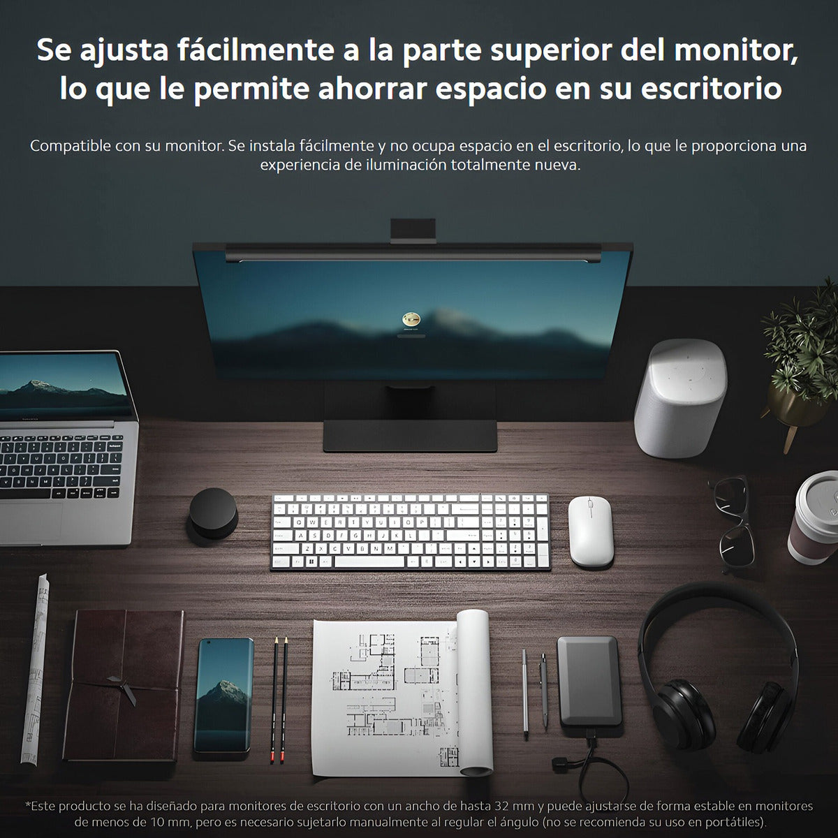 Xiaomi Mi Computer Monitor Light Bar Lámpara Led Lectura Negro