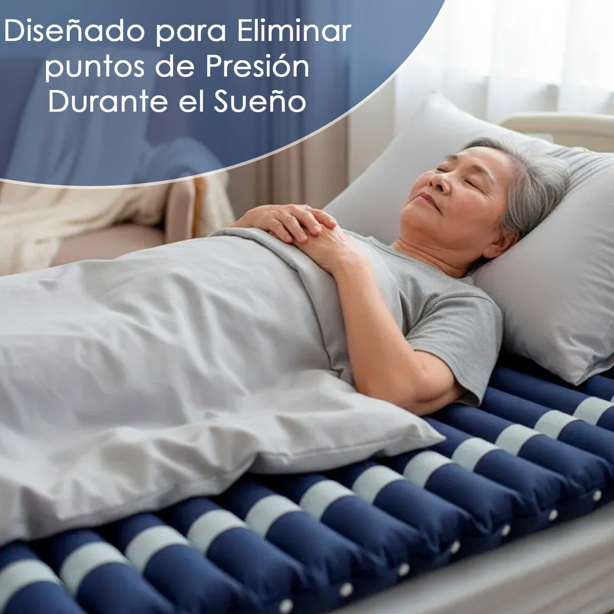 Colchon Antiescaras Profesional Klinik Con Motor 135kg Tubular Azul