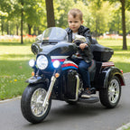 Moto Eléctrica Montable Policia 12v Doble Motor Con Luces Led