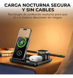 Cargador Magnetico Rapido Inalambrico 3 En 1 Portatil De 15watts