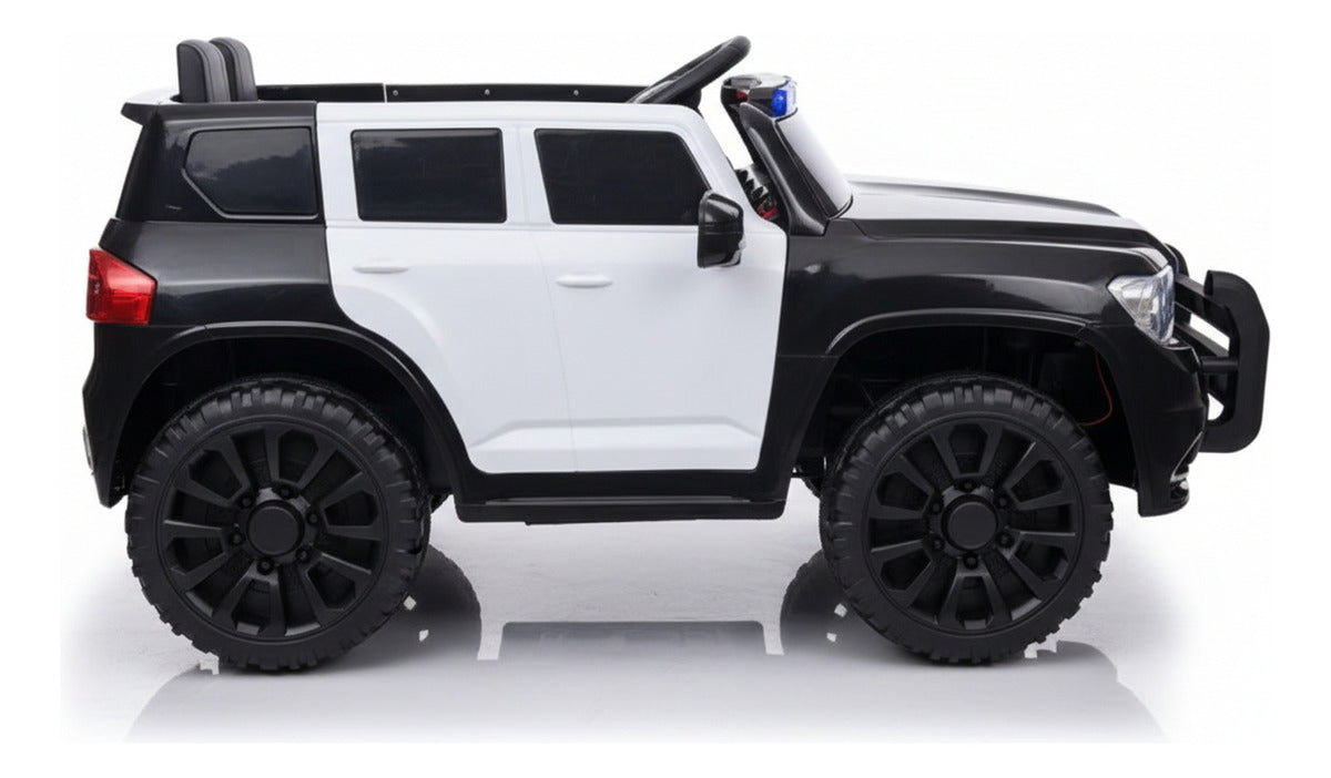 Auto Electrico Montable Niños Camioneta Jeep Policia Bateria Alta Duracion