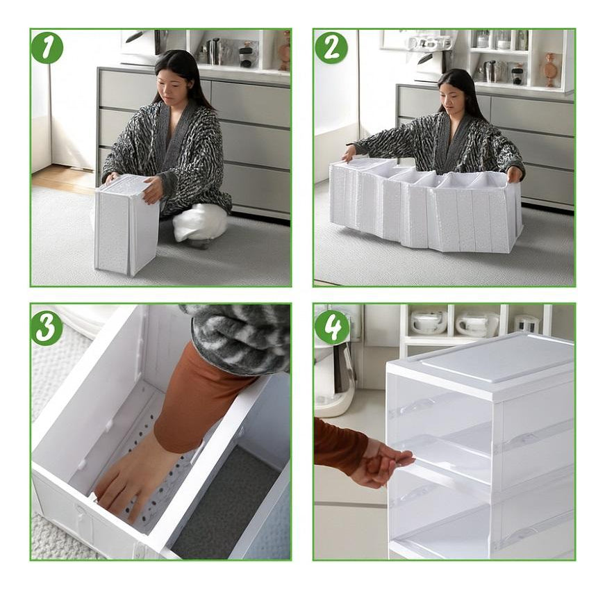 Zapatera Plegable Mueble Organizador De 6 Niveles Transparente