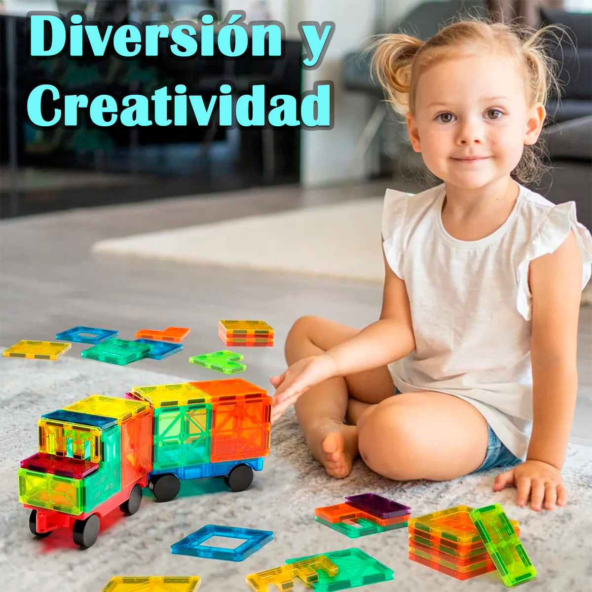 Bloques Magnéticos Juego De Construccion 3D No Toxico 112pzs