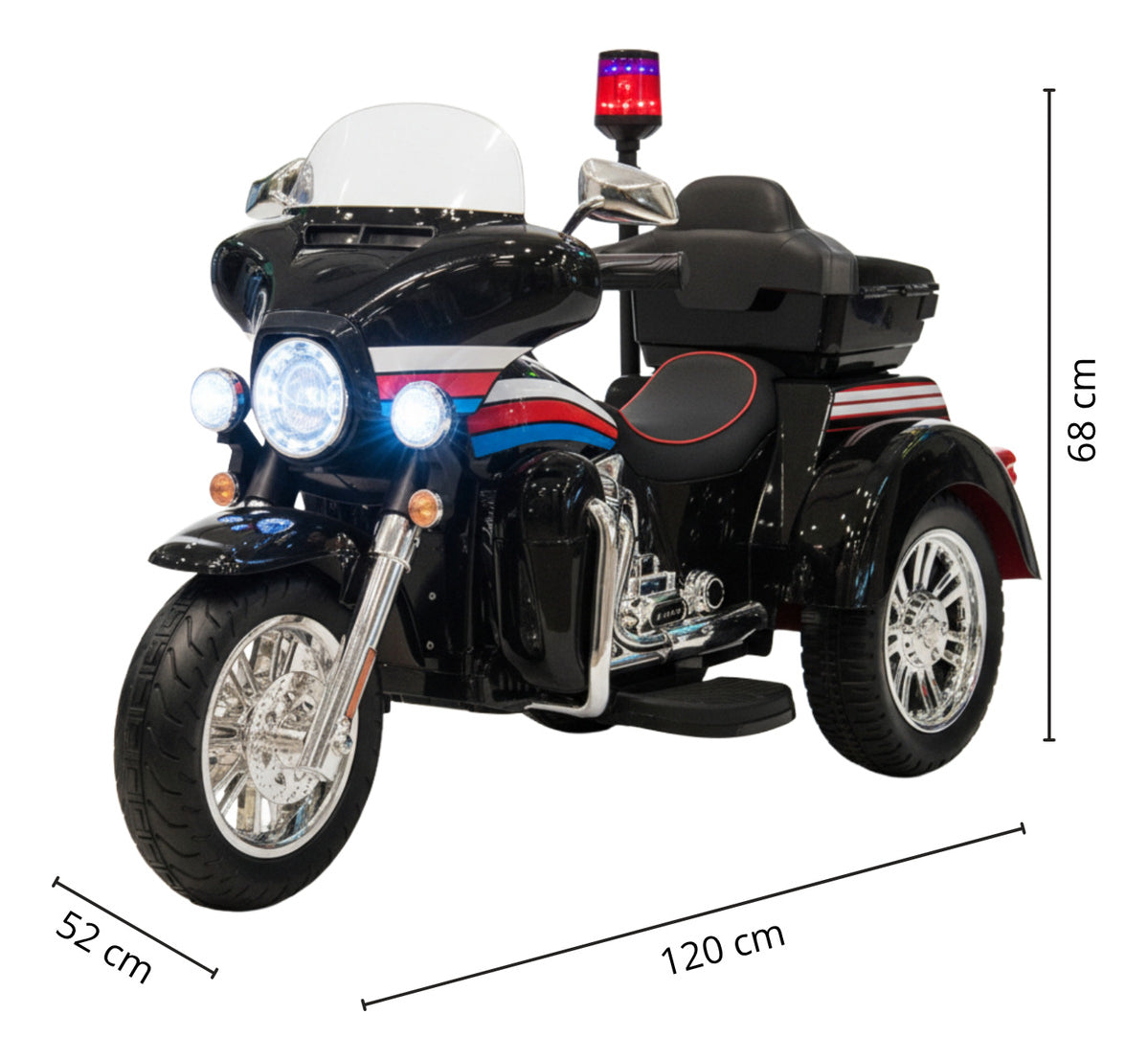 Moto Eléctrica Montable Policia 12v Doble Motor Con Luces Led