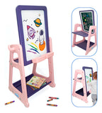 Pizarra Dibujo Para Niños Y Mesa De Trabajo De 4 Niveles Rosa Nubo