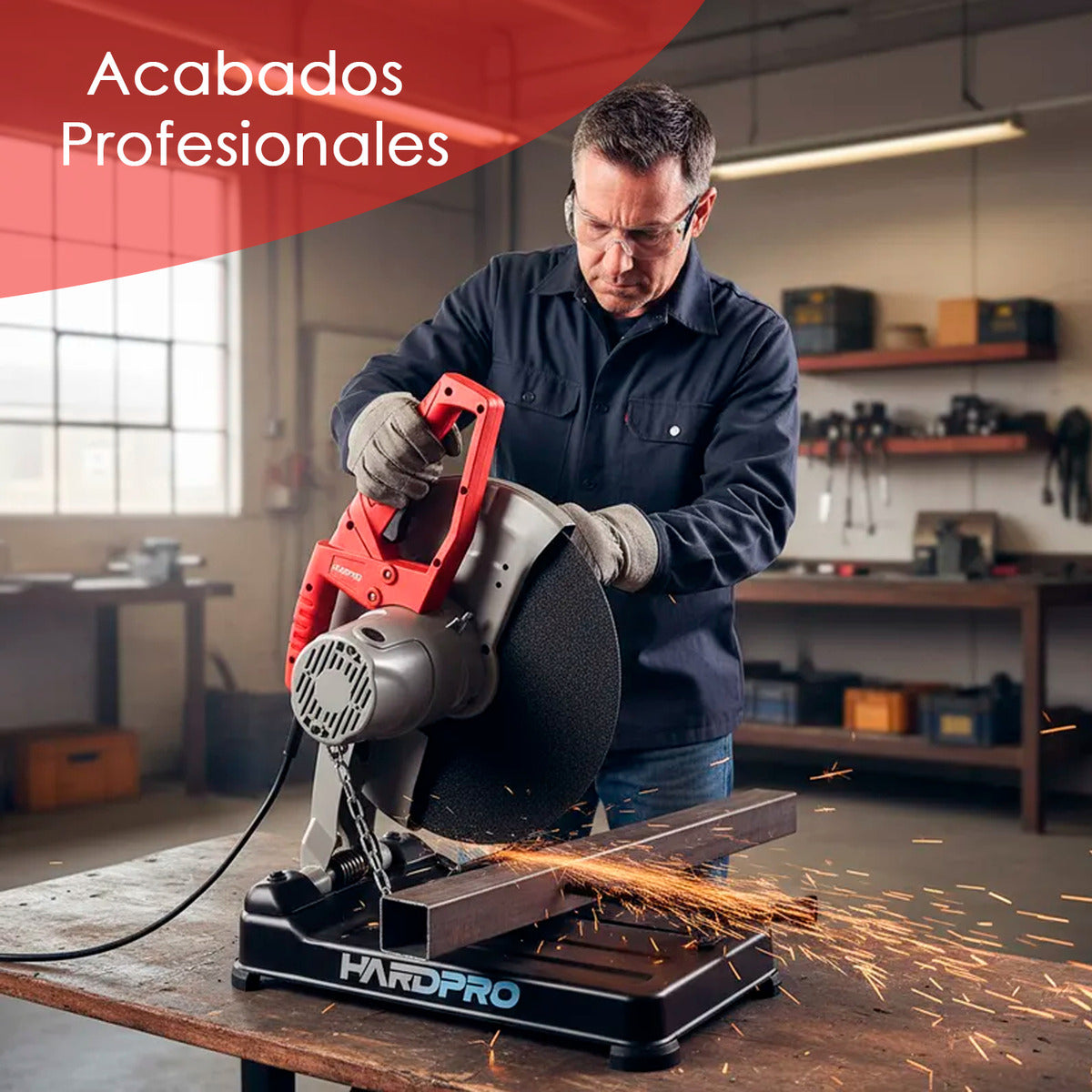 Tronzadora Para Metal Profesional Herramienta De 2600w Disco 355mm 14pLG