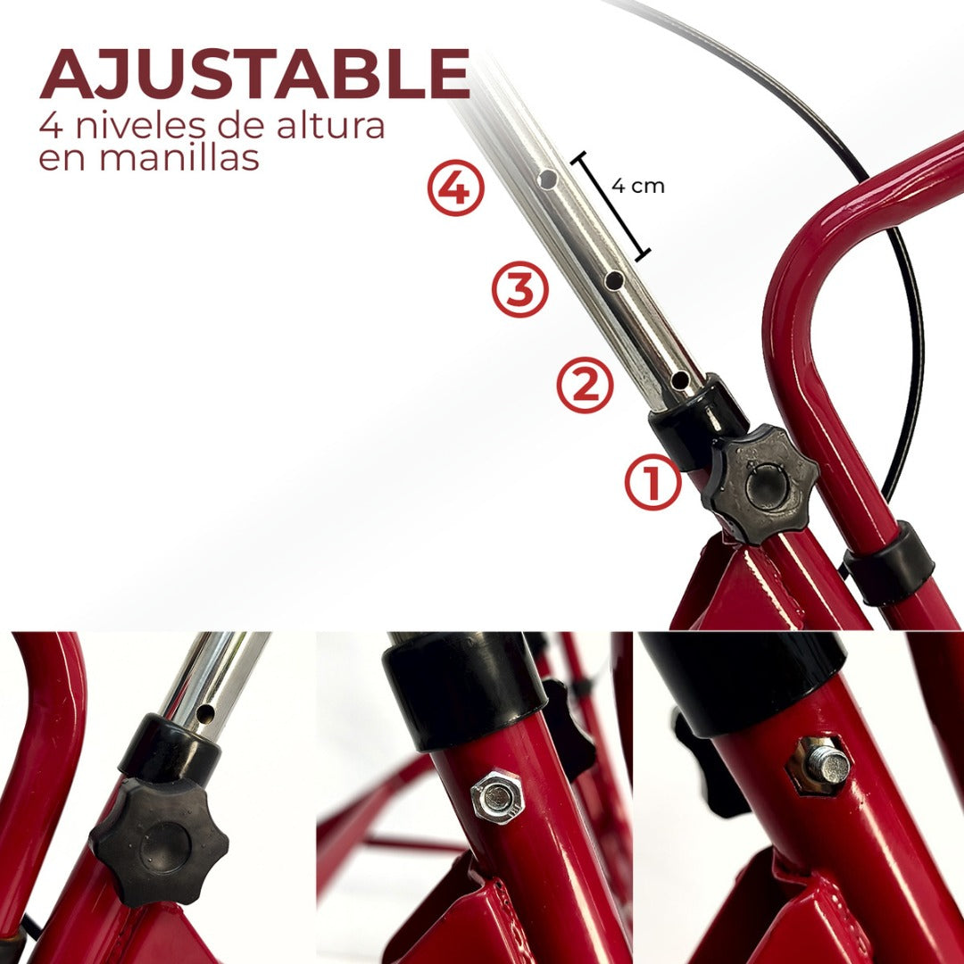 Burrito Andador Ortopedico Adulto Con 4 Ruedas Y Frenos Con Asiento