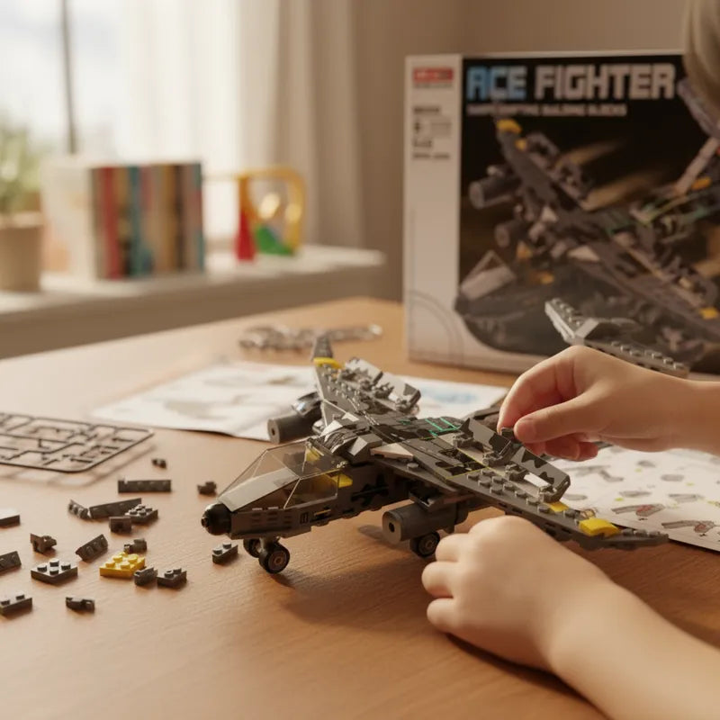 Juguete De Bloques De Construcción Avión Caza Robot De Batalla 549 Pcs