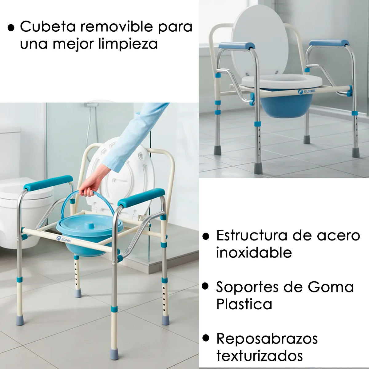 Silla De Baño Inodoro Ducha Portatil Klinik Adulto Mayor