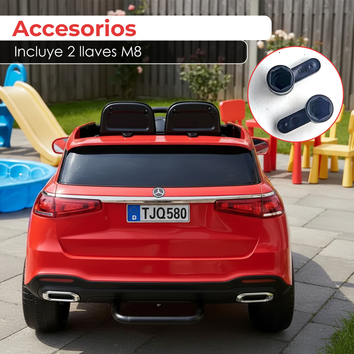 Auto Electrico Montable Jeep Mercedes Gle Pro Bateria Alta Duracion Rojo