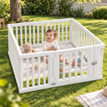 Corral para Bebe niños Con Seguro Armable 120x120cm Blanco