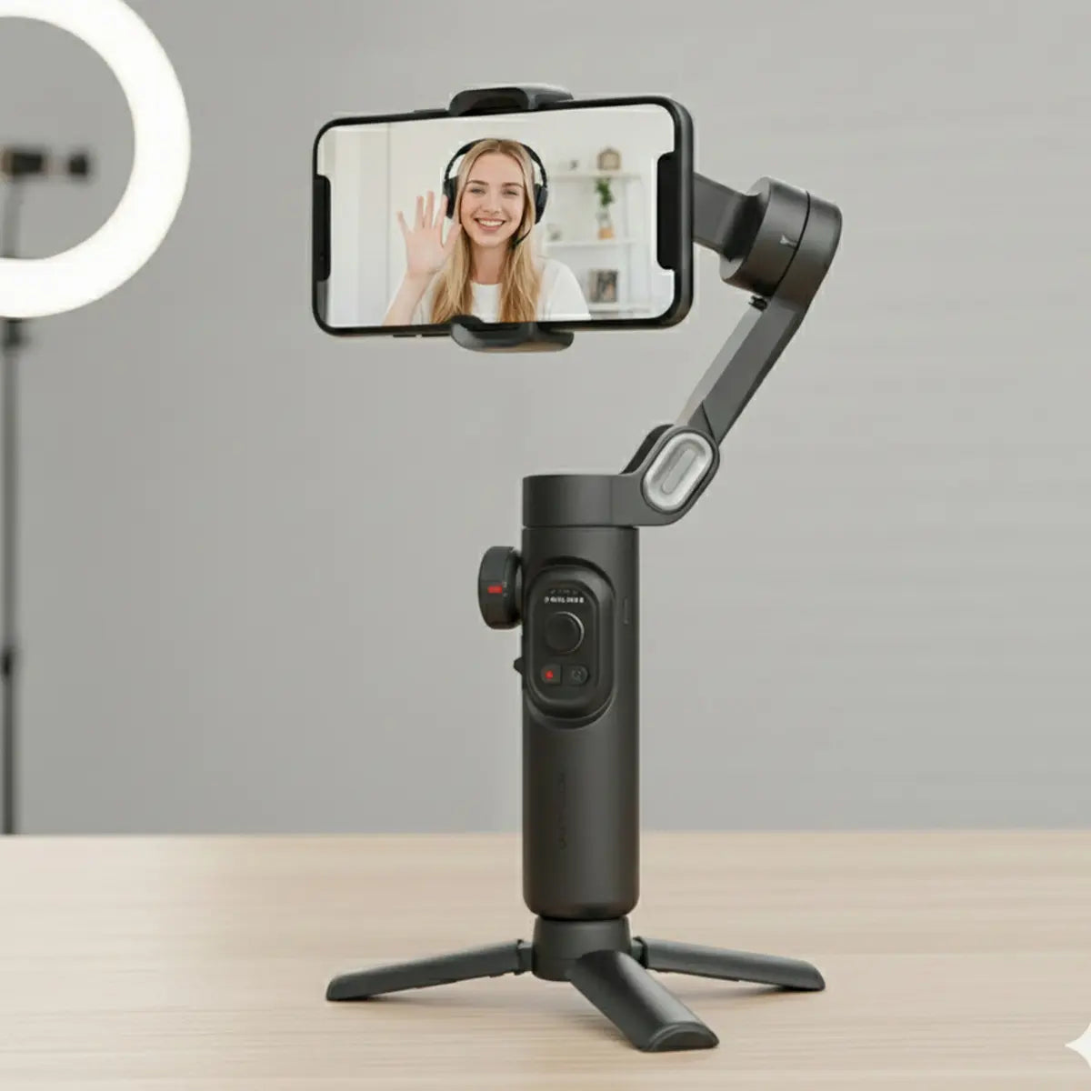 Gimbal Aspor Smart XE 3 Ejes Negro Para Celular Estabilizador Plegable