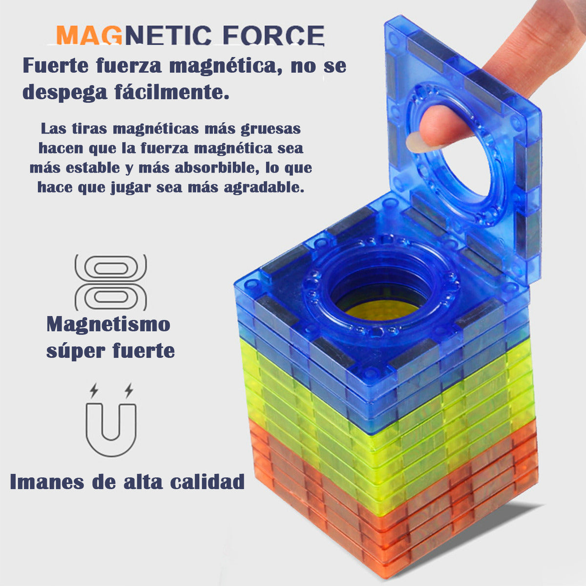 Bloques Magneticos 2 en 1 Tobogan De Bolas 3d Con Balde De 132pzs