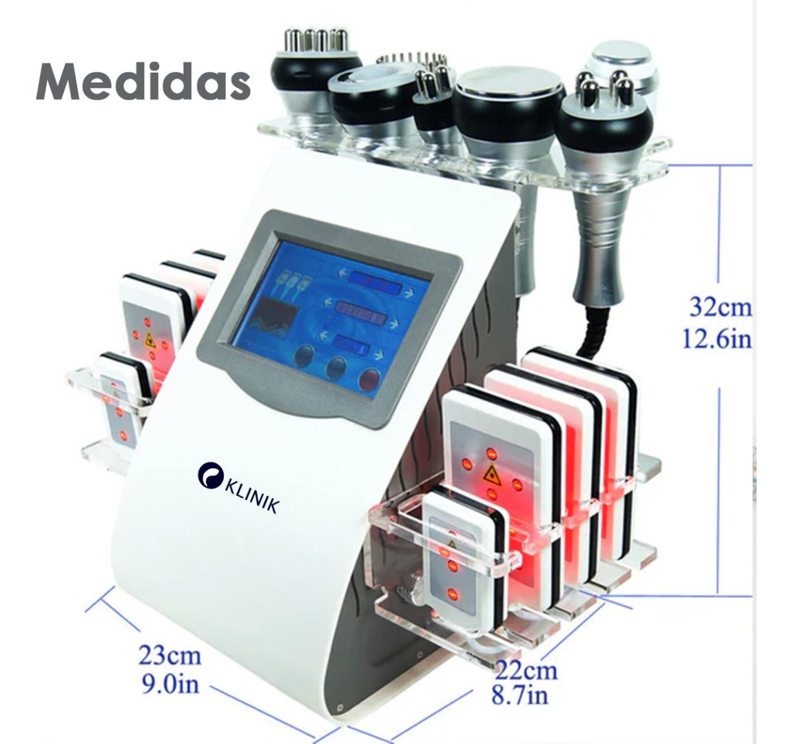 Maquina Cavitacion 6 En 1 Radiofrecuencia + lipolaser + vacuum Ultrasonido