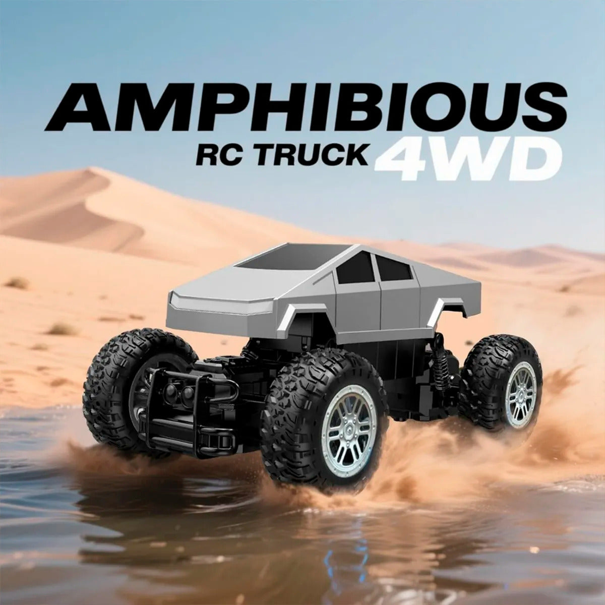 Auto Control Remoto Cybertruck Monster 26cm Con Estacion Carga