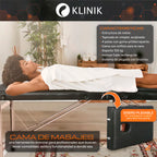 Camilla Cama Masajes Klinik 200kg Aluminio Plegable Acolchada Negro