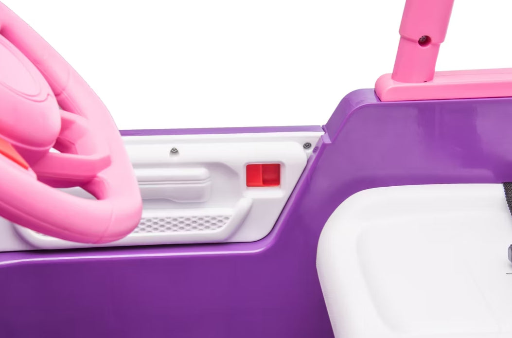 Auto Electrico Montable Jeep Niñas Todoterreno A Bateria De Alta Duracion Rosa