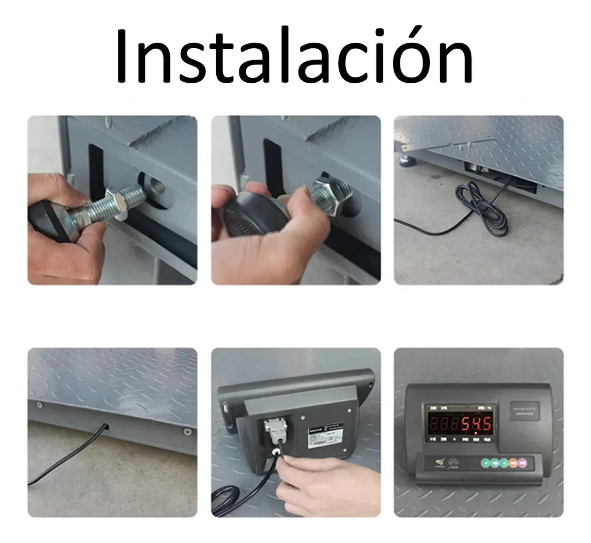 Balanza Plataforma Pesa Digital Industrial 3 Toneladas 1 Metro De Ancho x 1 metro De Largo